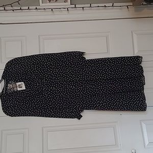 Ann Klein midi dress, Sz 6, black taupe design